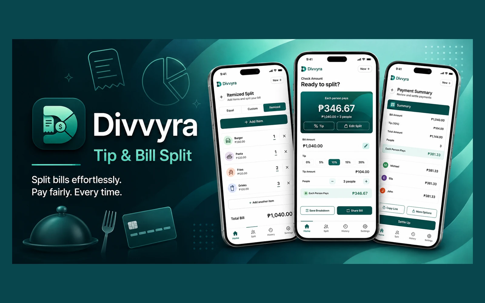 Divvyra Android app promotional preview