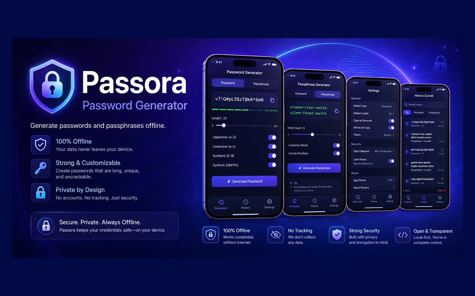 Passora Android app promotional preview